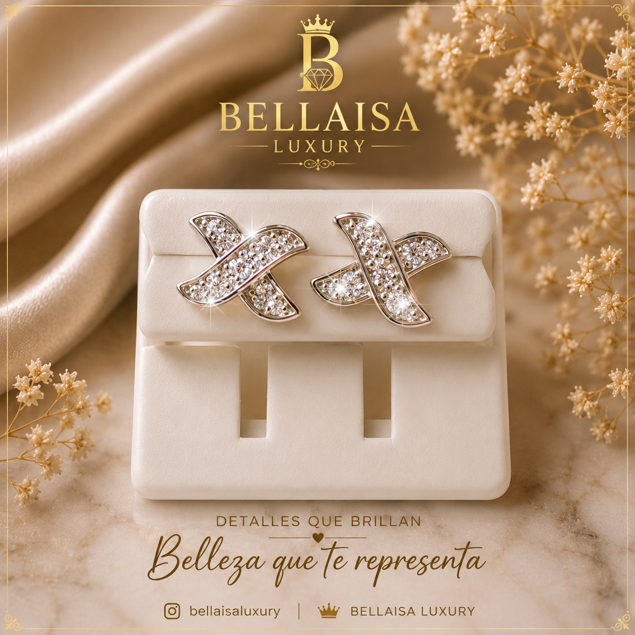 ✨ Elegance Cross Earrings – Bellaisa Luxury ✨